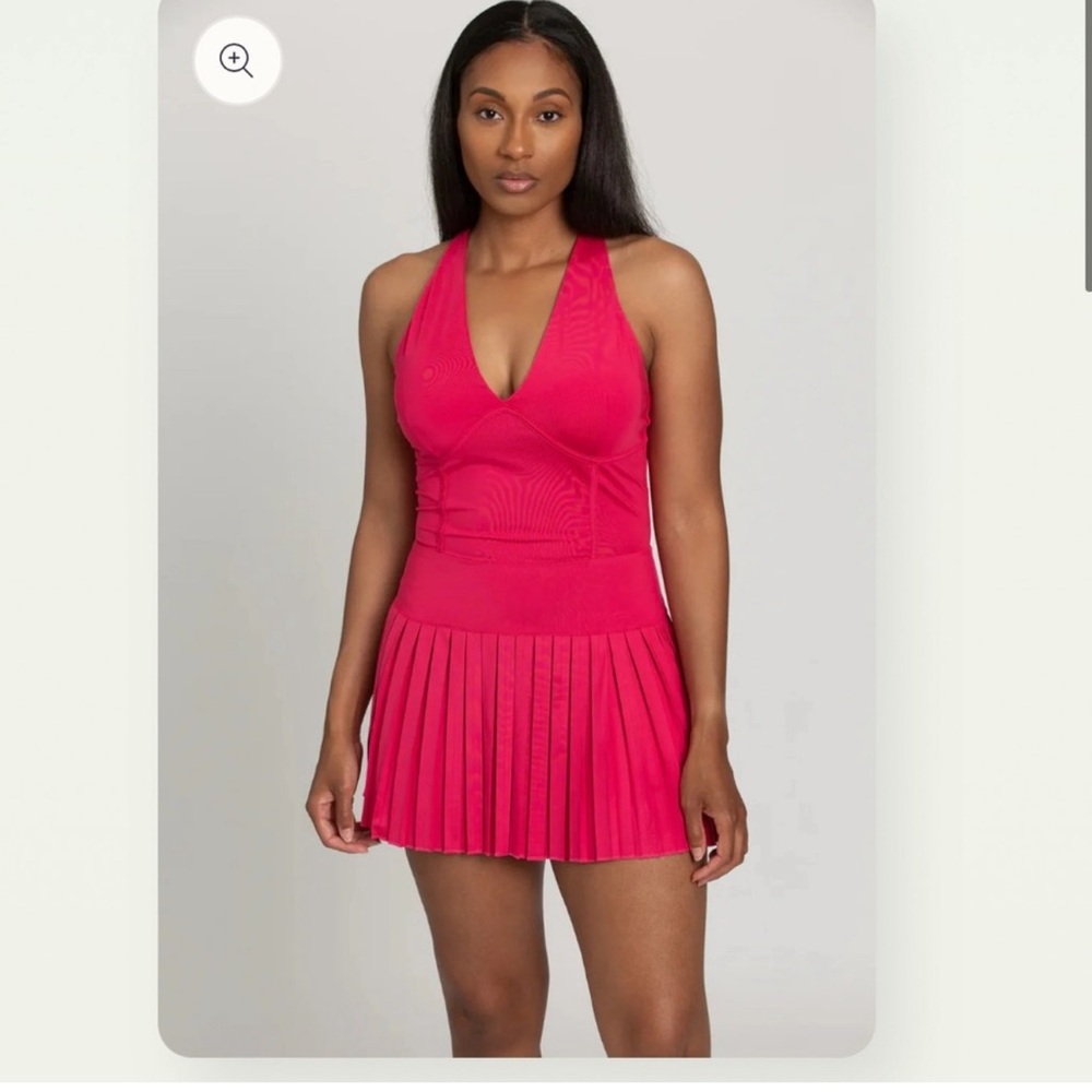 Elegant Pink Halter Dress